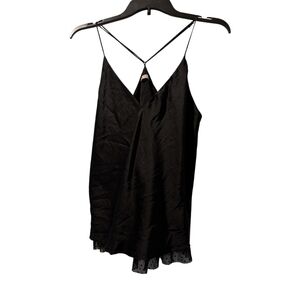 Free People Black Camisole with Sheer Detail Size S